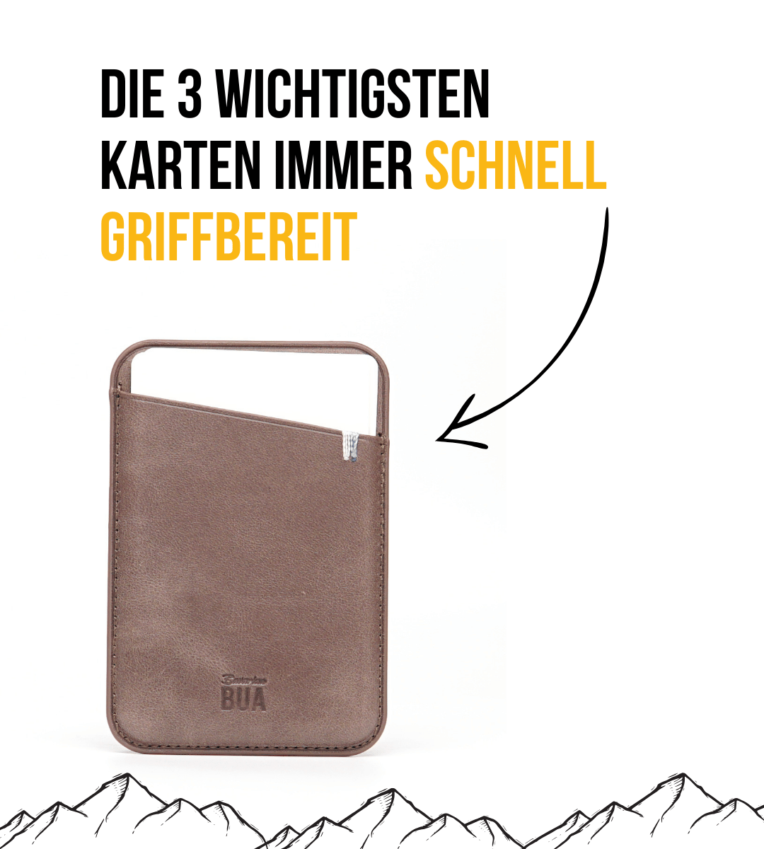 Leder Wallet für iPhone mit MagSafe | Braungrau