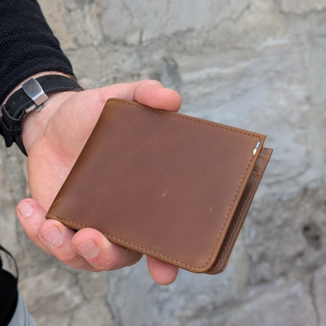 Geldbeutel aus Echtleder mit Münzfach