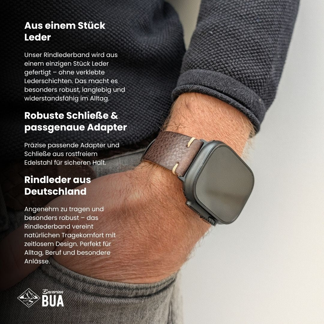 Rindleder Band für Apple Watch