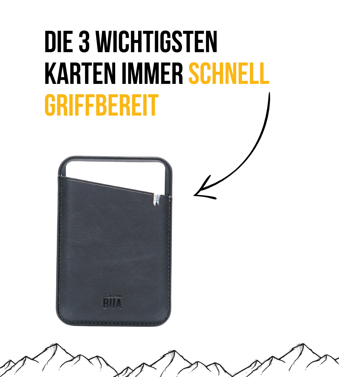 Leder Wallet für iPhone mit MagSafe | Blau
