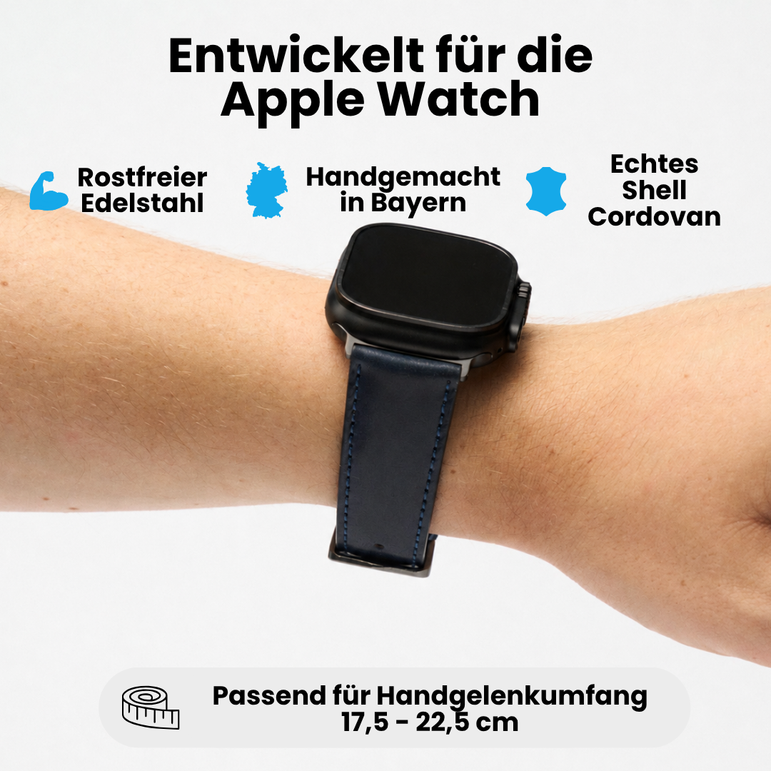 Shell Cordovan Lederband für die Apple Watch
