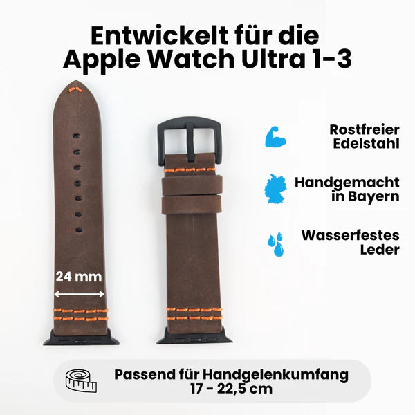 Wasserfestes Lederarmband für Apple Watch Ultra