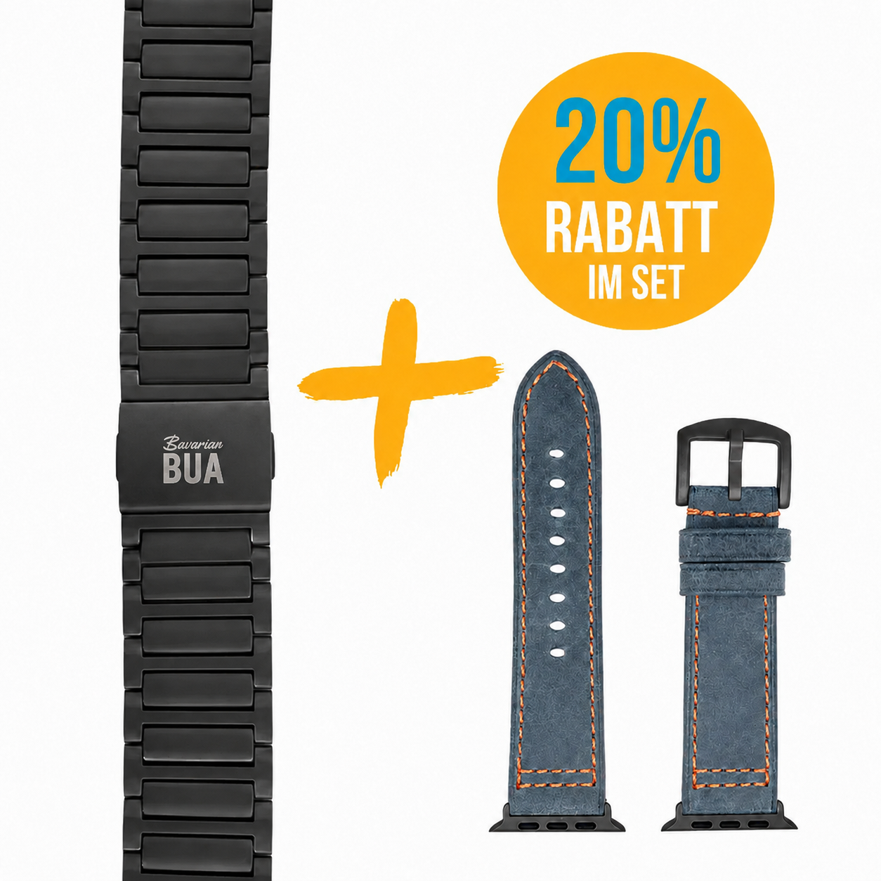 Set für Apple Watch Ultra | Titanband Magnet + Robustes Armband