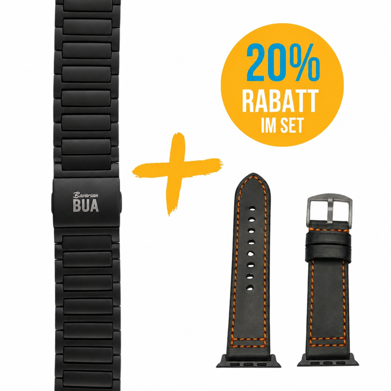 Set für Apple Watch Ultra | Titanband Magnet + Robustes Armband