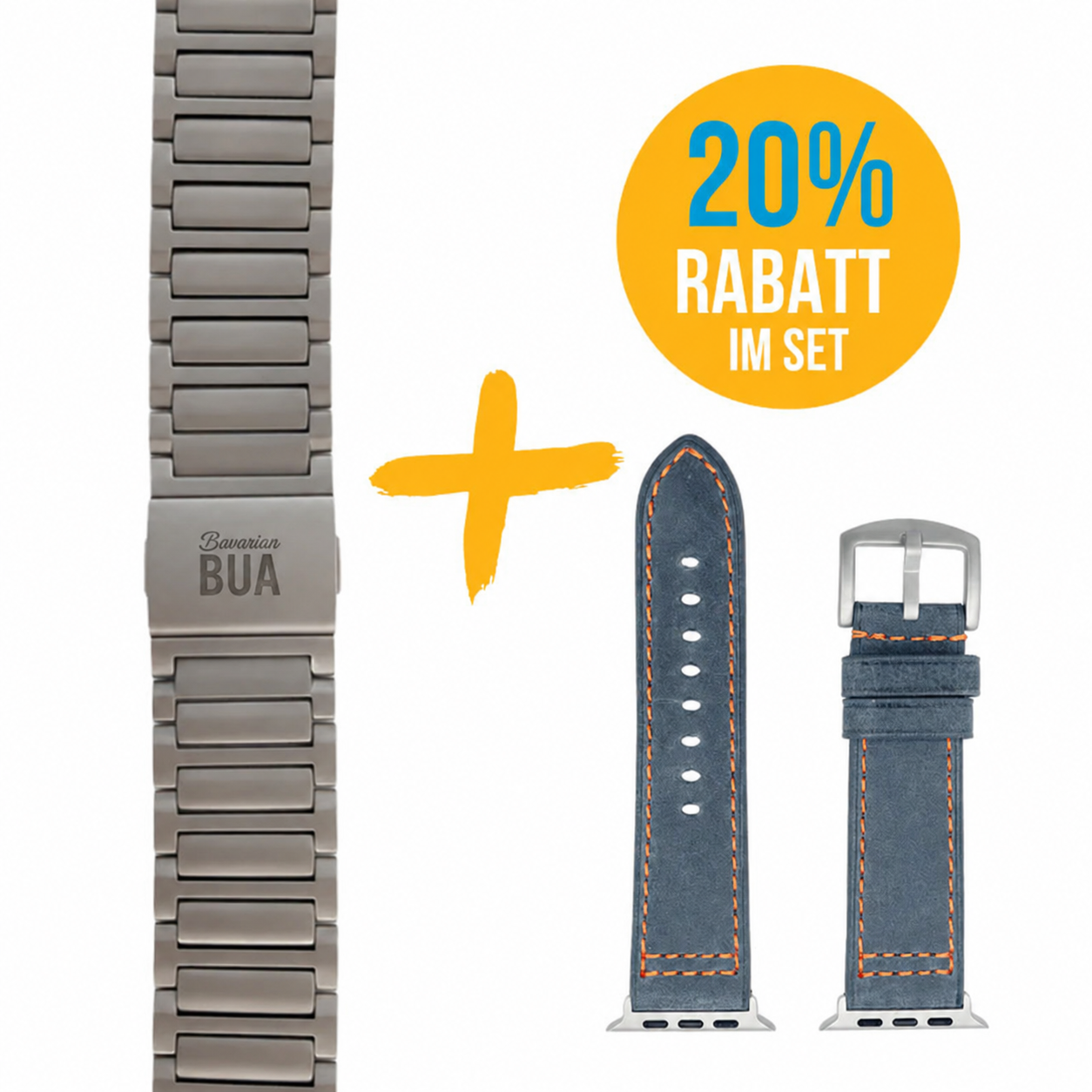 Set für Apple Watch Ultra | Titanband Magnet + Robustes Armband