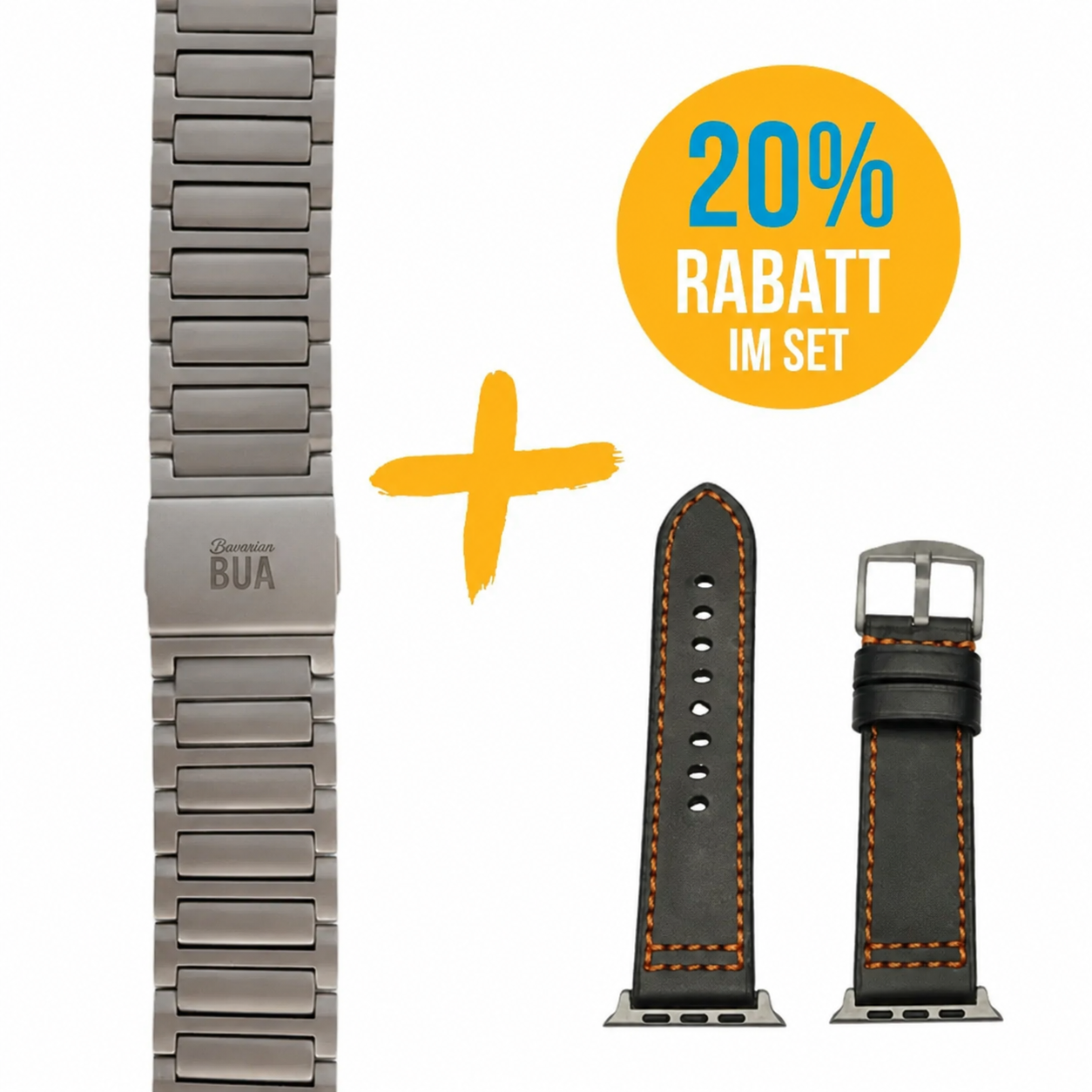 Set für Apple Watch Ultra | Titanband Magnet + Robustes Armband