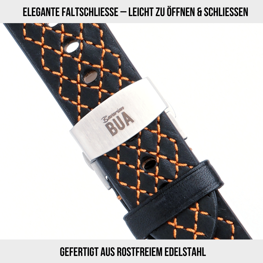 Robustes Armband für die Apple Watch Ultra aus Echtleder | Handnaht