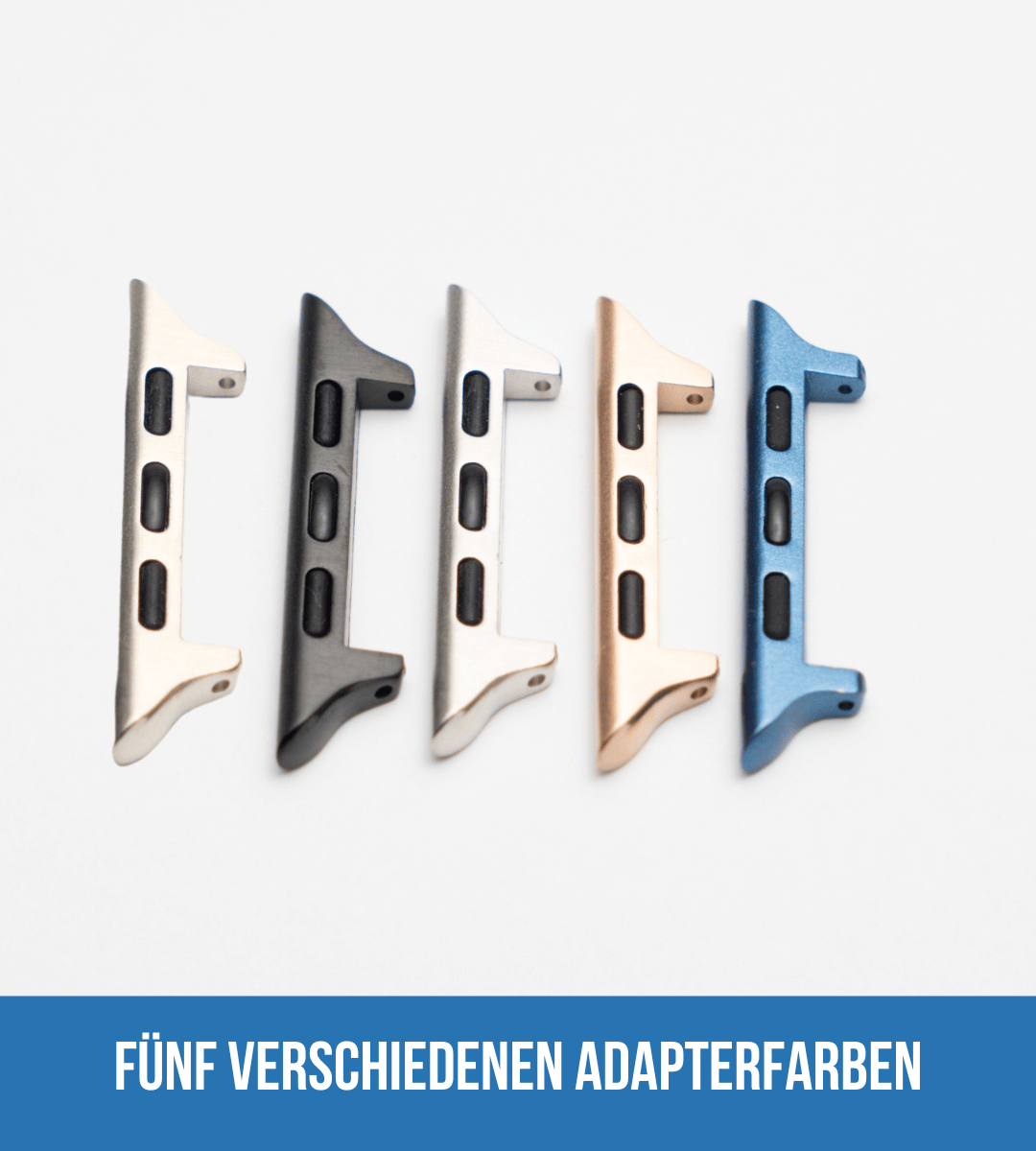 Adapter in verschiedenen Farben passend zur Applewatch um Uhrenbänder an Apple Watch zu montieren
