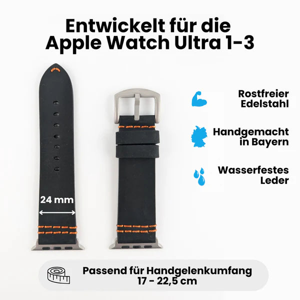 Wasserfestes Lederarmband für Apple Watch Ultra