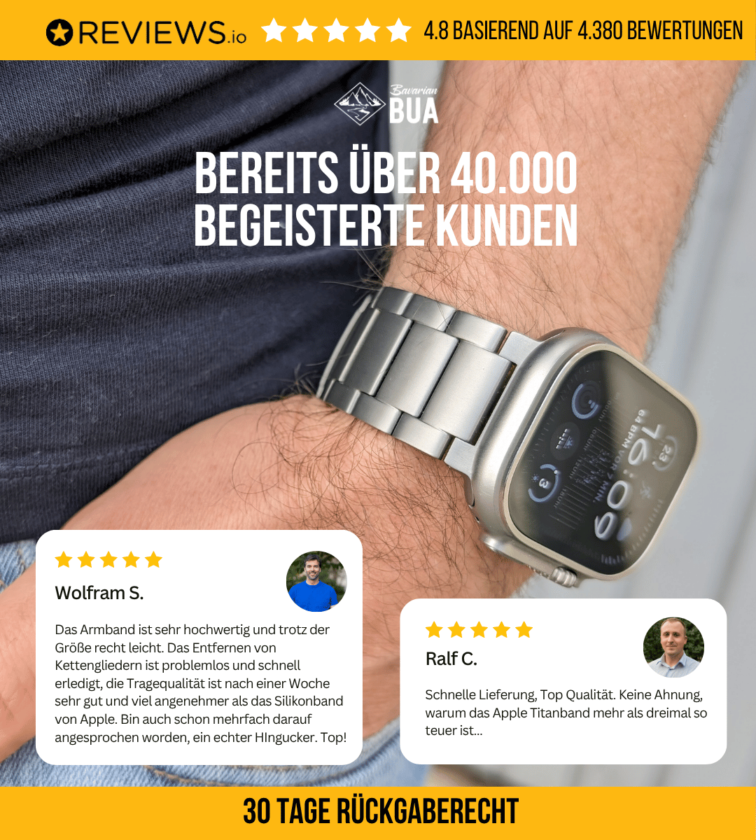 Titan Armband für Apple Watch Ultra