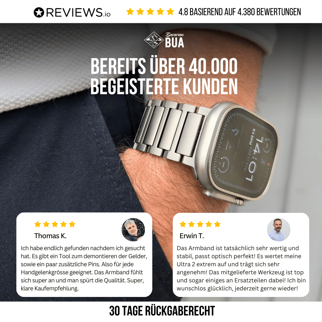 Titan Armband für die Apple Watch Ultra mit Magnetverschluss