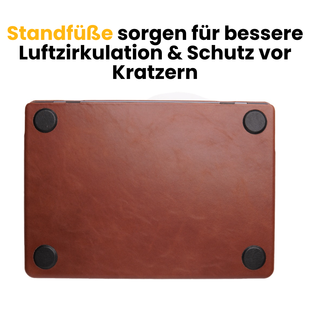 Macbook Rückseite dargestellt auf weißem Hintergrund.