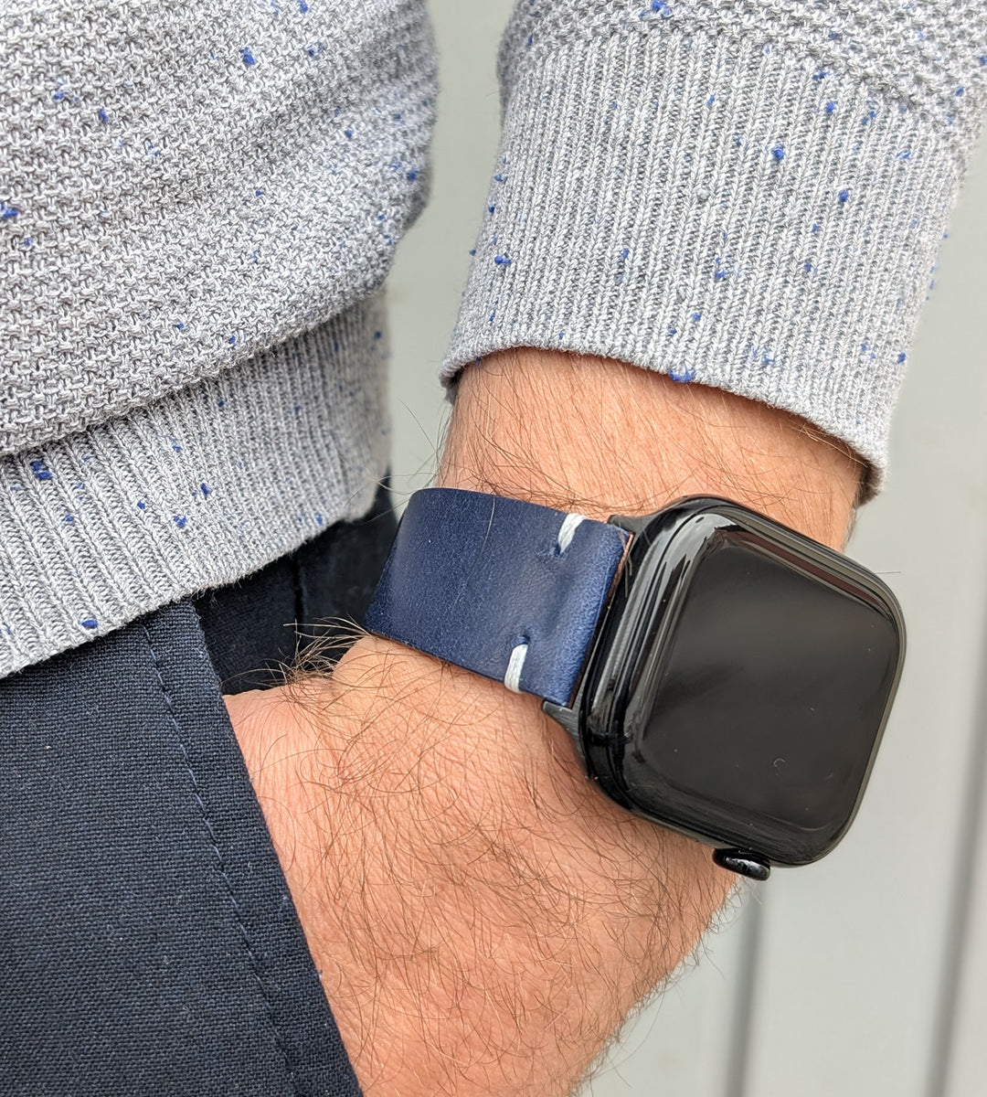 Armband für die Apple Watch aus Rindleder | Blau