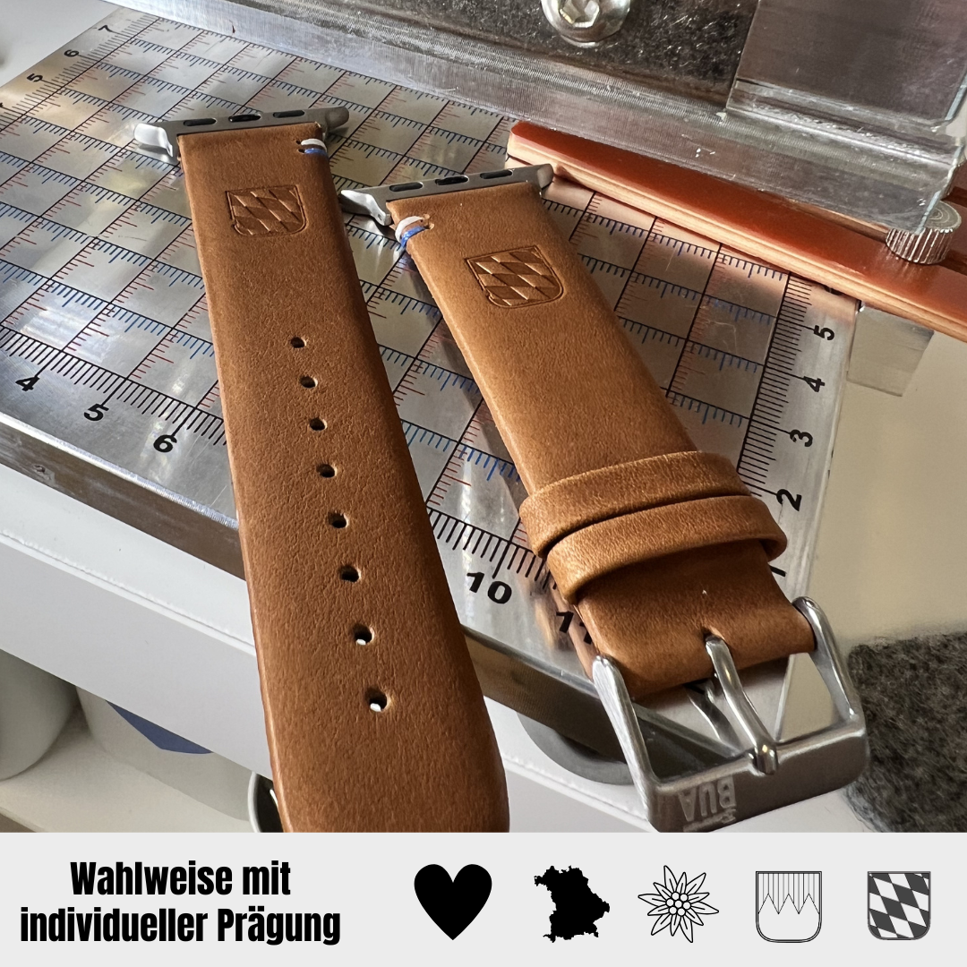 Robustes Armband für die Apple Watch Ultra aus Echtleder