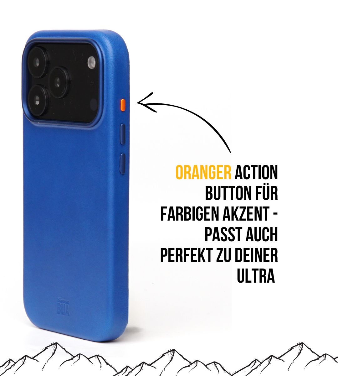 Leder Hülle für iPhone 17 mit MagSafe | Blau