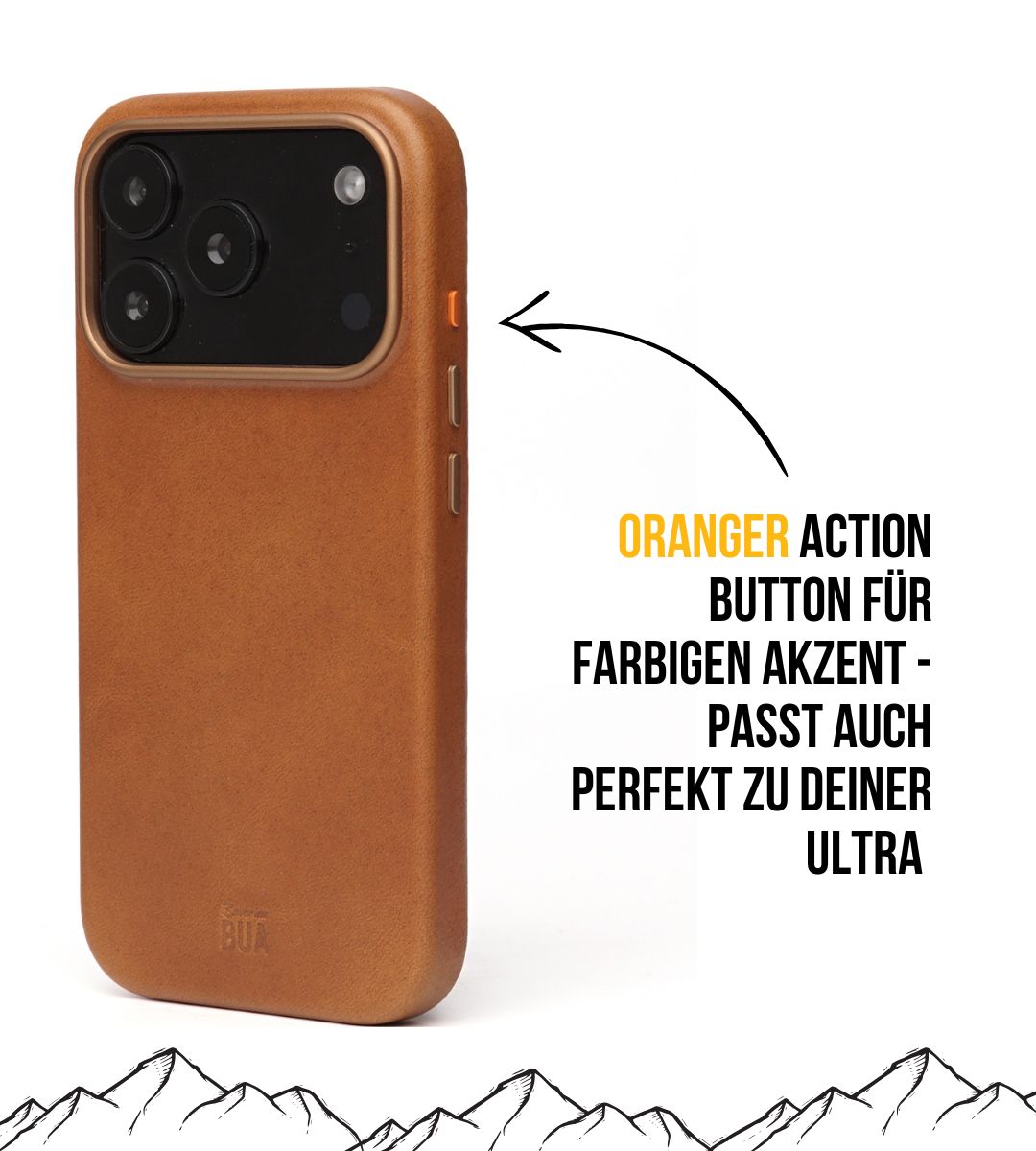 Set iPhone Hülle mit Band für die Apple Watch Ultra | Hellbraun