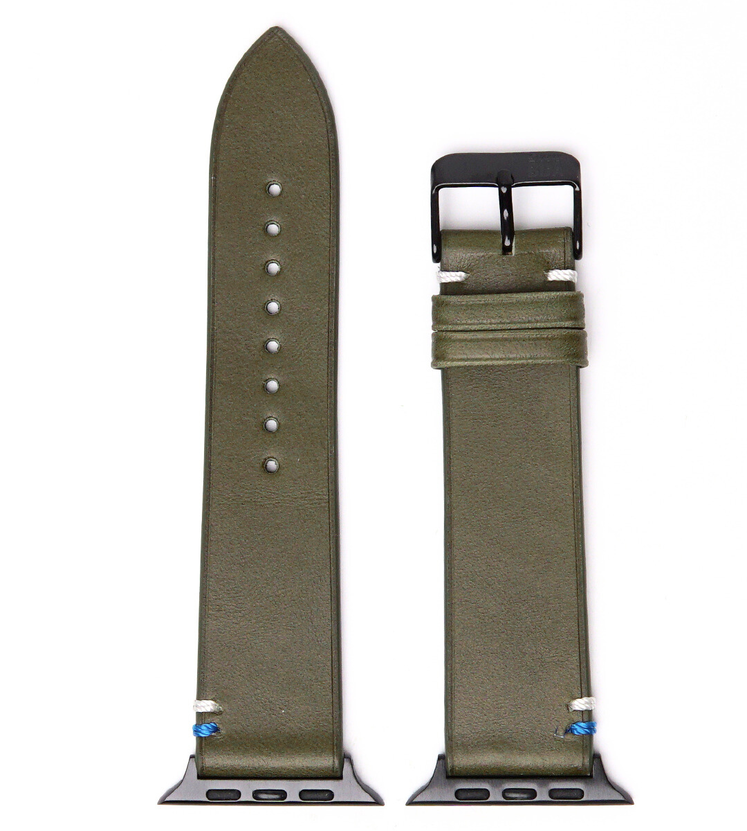 Weiches Lederband für Apple Watch aus Vollnarbenleder Olive