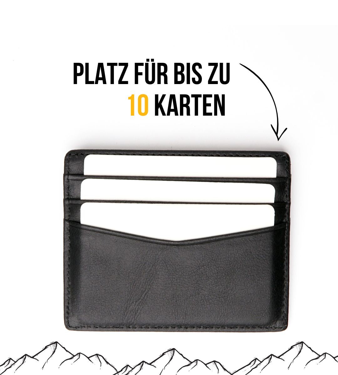 Schlankes Kartenetui aus Echtleder