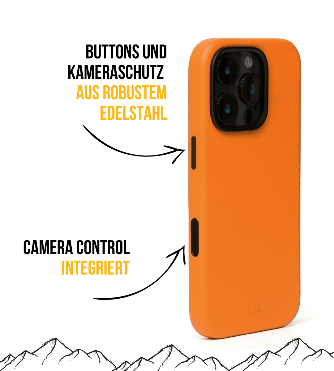 Leder Hülle für iPhone 16 Pro mit MagSafe | Orange