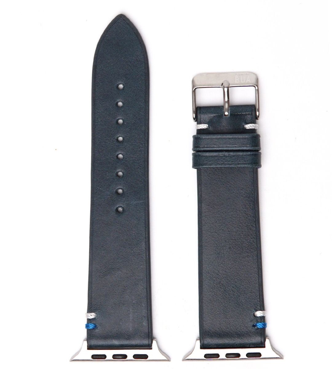 Weiches Lederband für Apple Watch aus Vollnarbenleder Blau