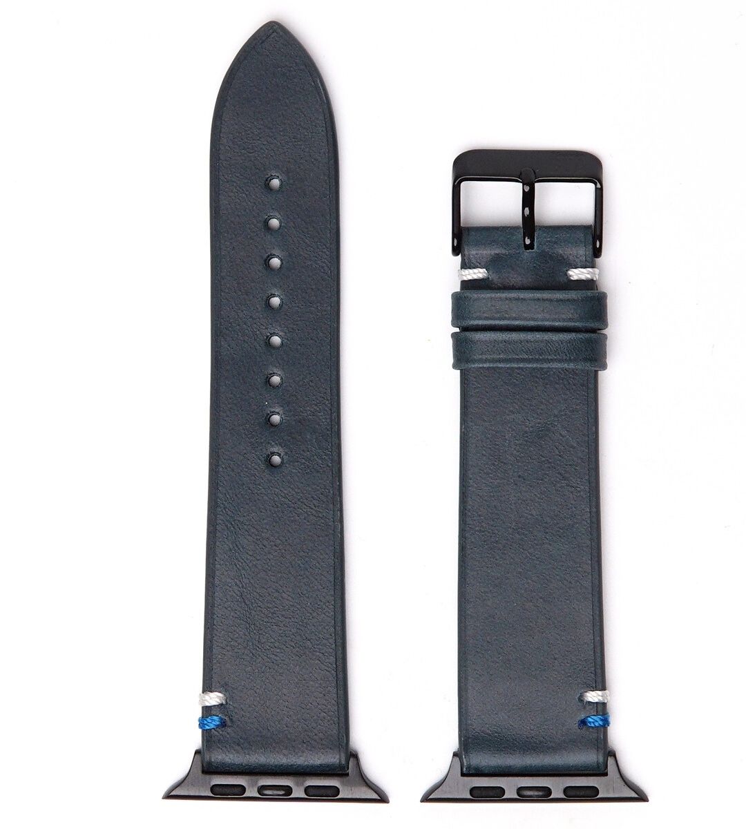 Weiches Lederband für Apple Watch aus Vollnarbenleder Blau