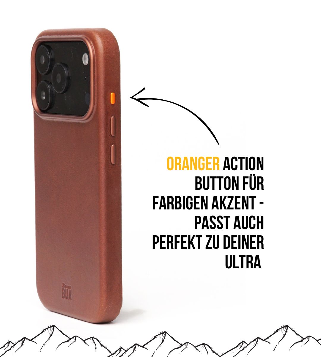 Leder Hülle für iPhone mit MagSafe | Braun