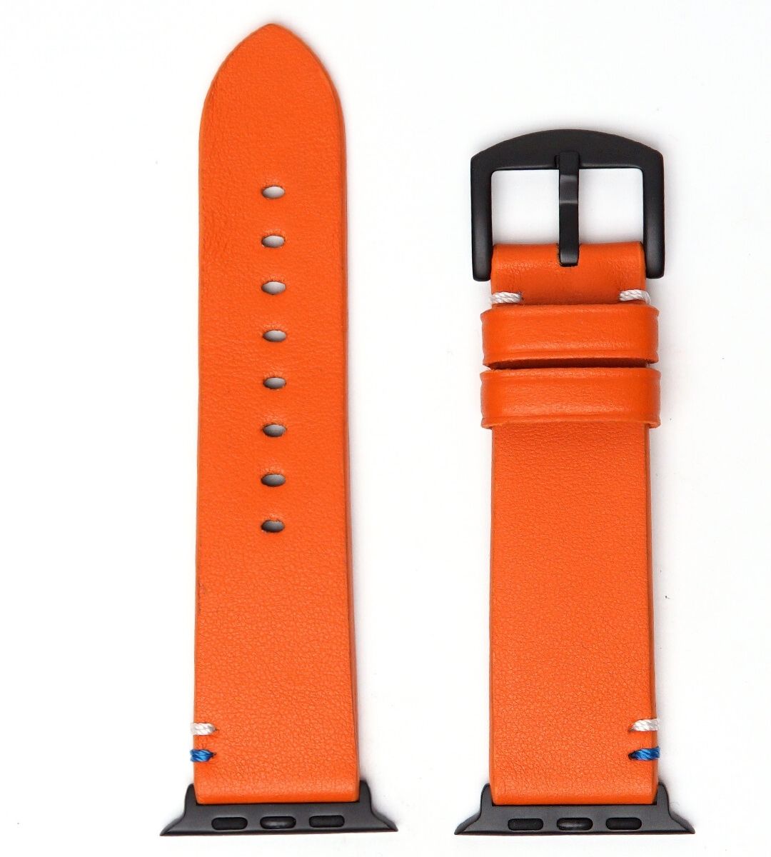 Modernes Lederarmband für Apple Watch Ultra Orange