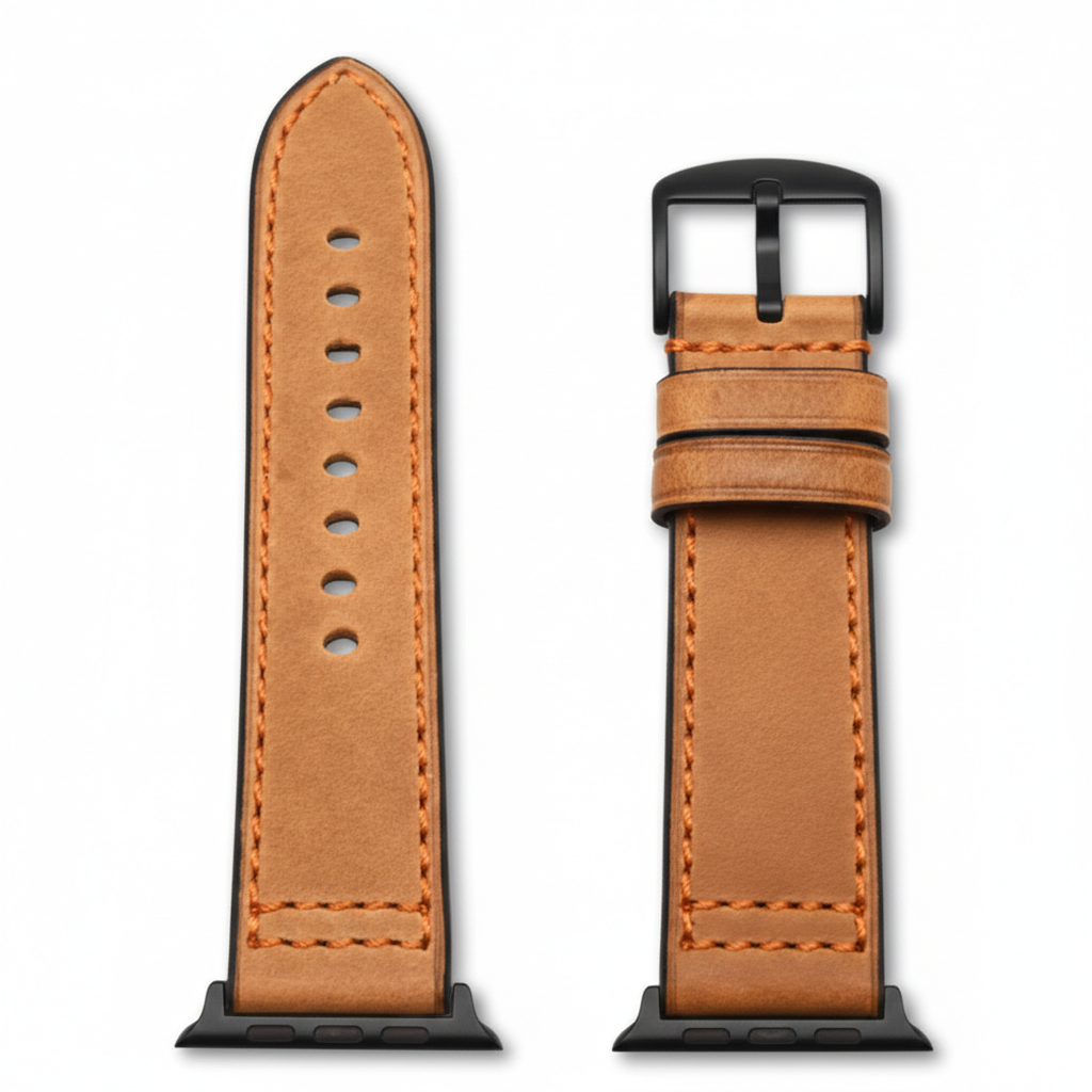 Robustes Armband für die Apple Watch Ultra aus Echtleder