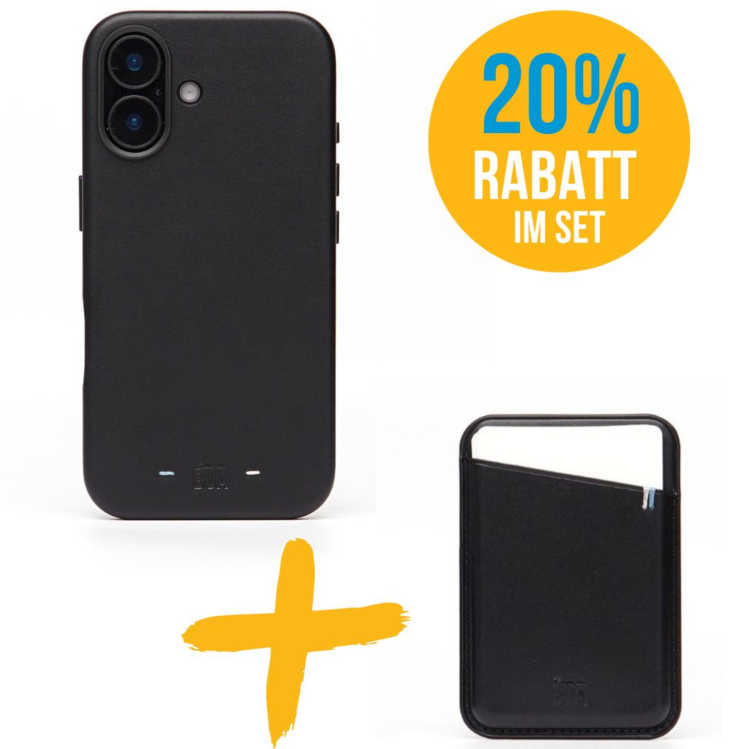 Set iPhone Hülle mit MagSafe Wallet | Schwarz