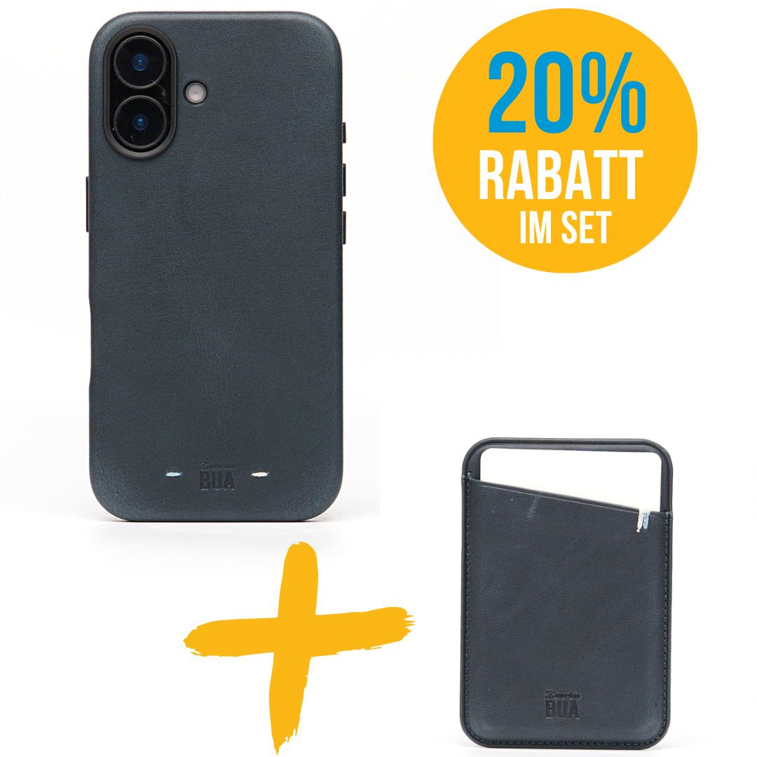 Set iPhone Hülle mit MagSafe Wallet | Blau