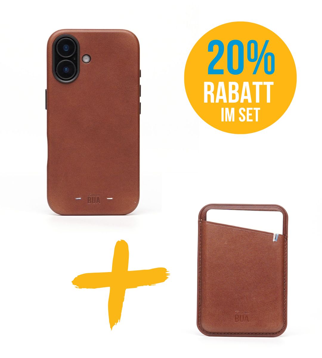 Set iPhone Hülle mit MagSafe Wallet | Braun