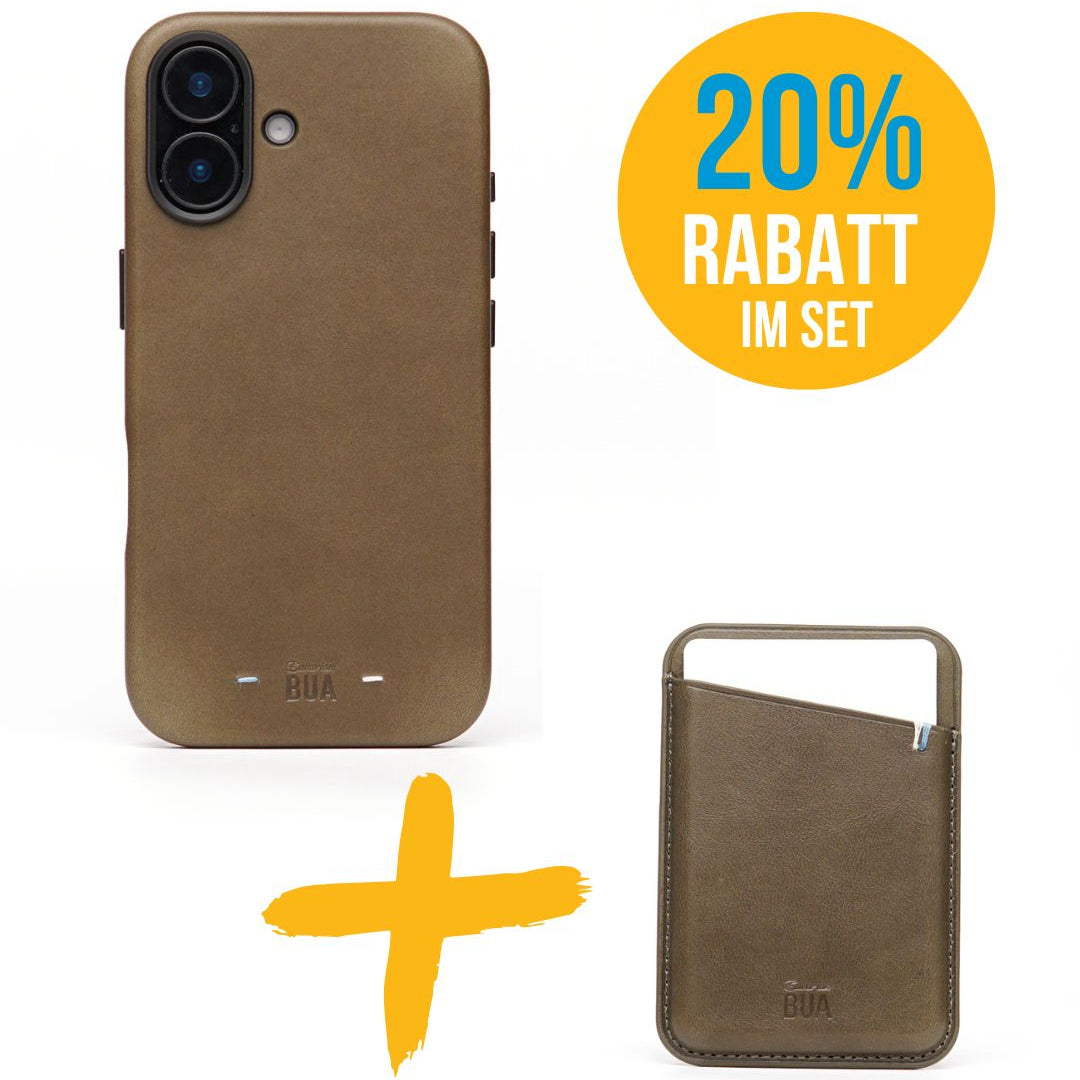 Set iPhone Hülle mit MagSafe Wallet | Olive