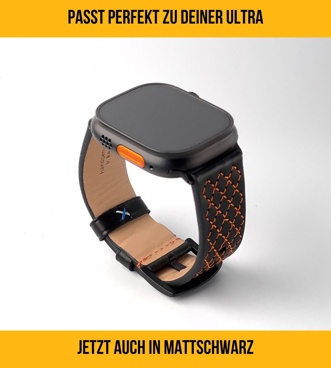 Robustes Armband für die Apple Watch Ultra aus Echtleder | Handnaht