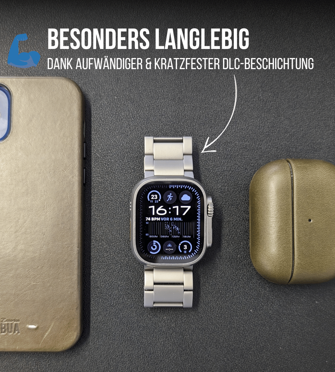 Titan Armband für die Apple Watch Ultra