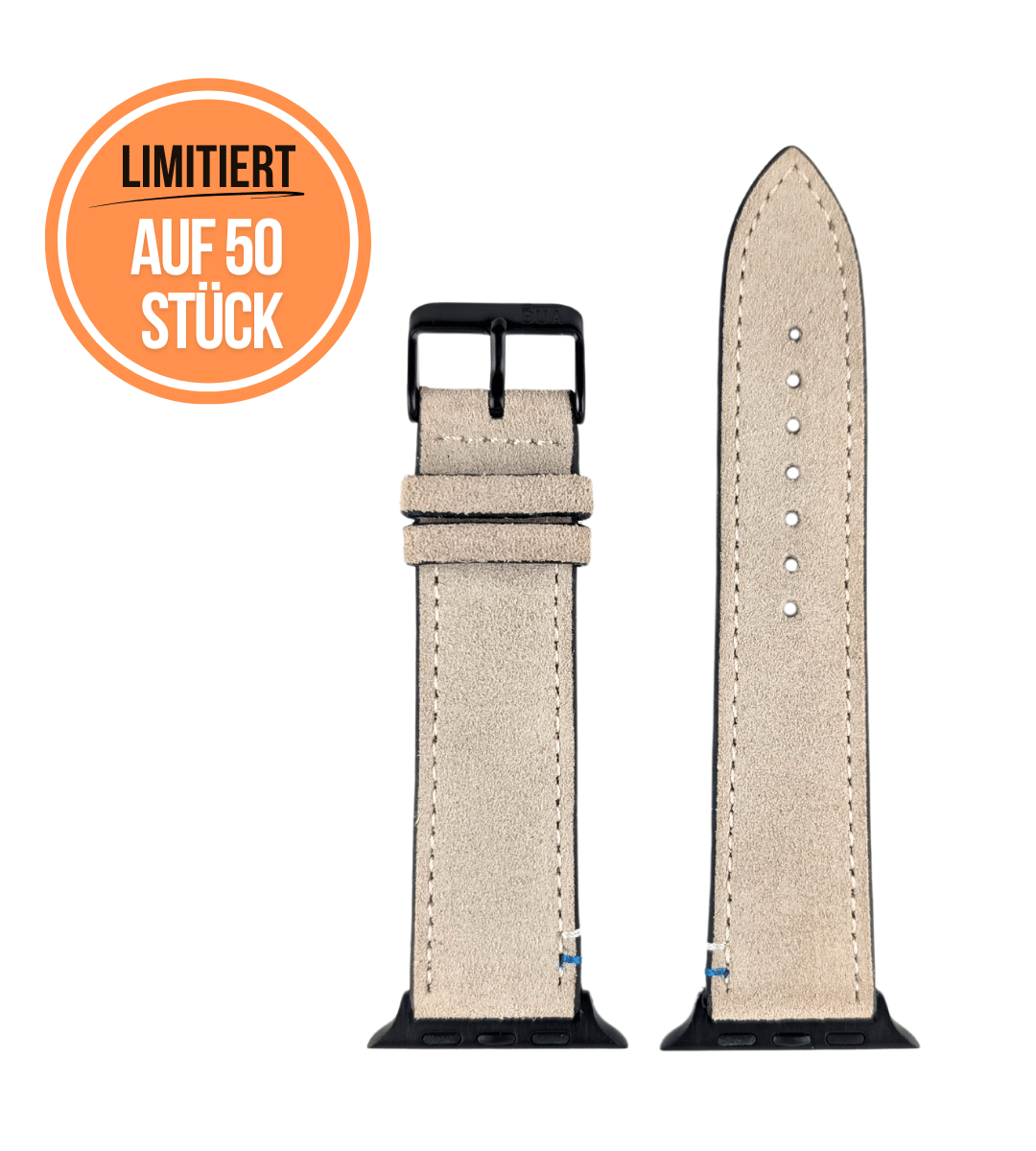 Armband für die Apple Watch aus Wildleder | Hellgrau Limited