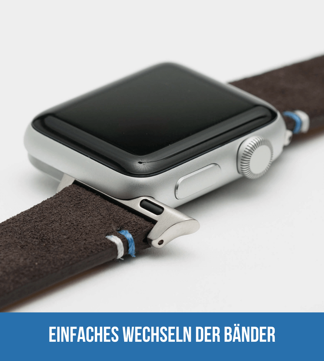 Apple Watch® Wildlederbandl | Dunkelbraun