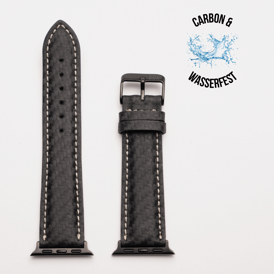 Damen Armband für die Apple Watch aus Rindleder | Carbon