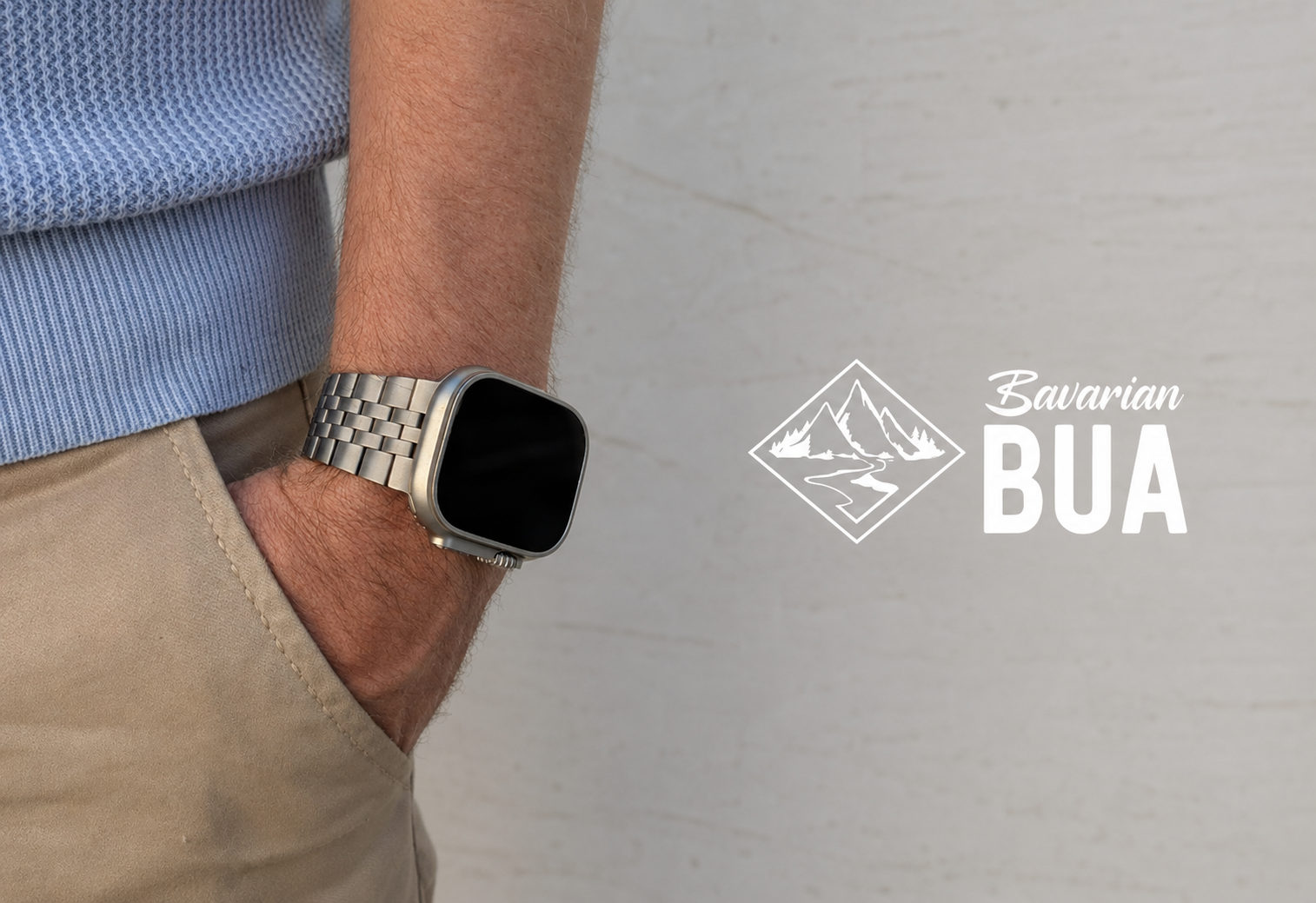 Titan-Gliederarmband für die Apple Watch Ultra – fünf Glieder, ein Premium-Look