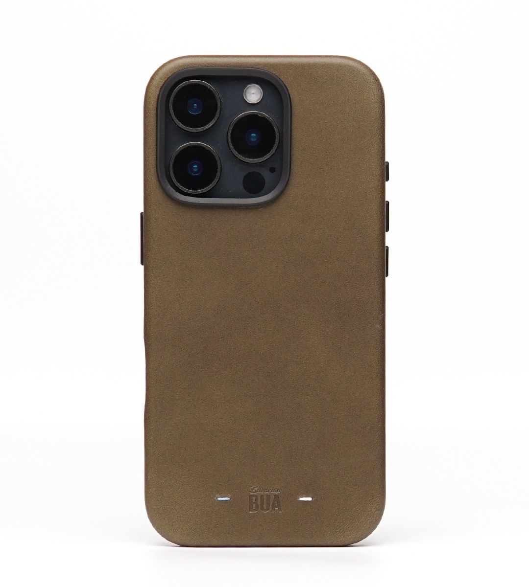 Leder Hülle für iPhone mit MagSafe | Olive