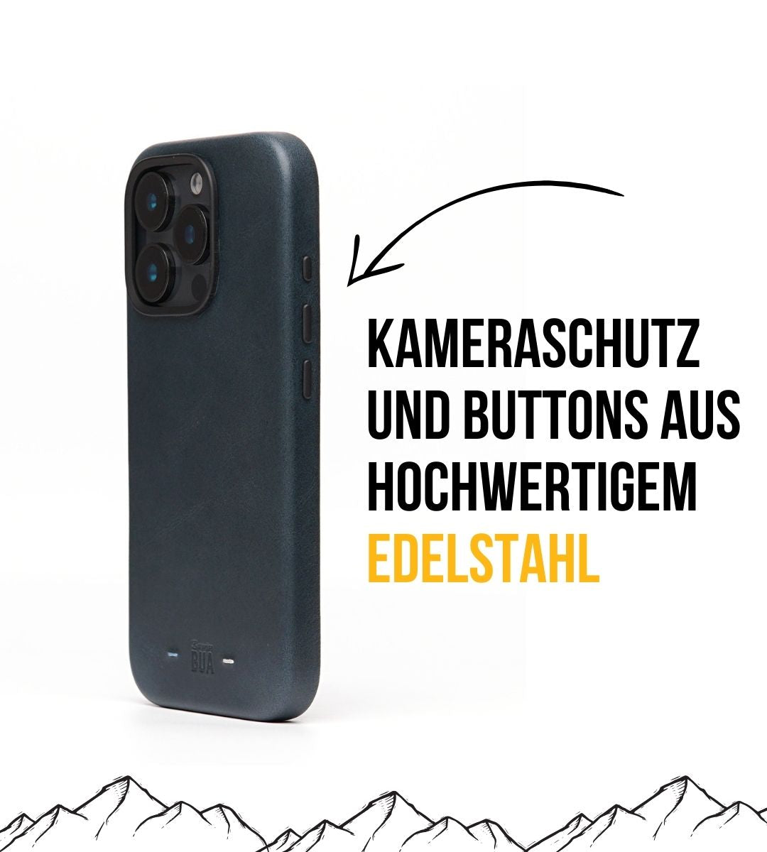 Leder Hülle für iPhone mit MagSafe | Blau