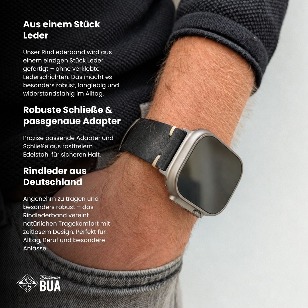 Rindleder Band für Apple Watch
