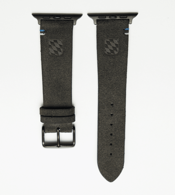 Apple Watch® Wildlederbandl | Grau Wappen