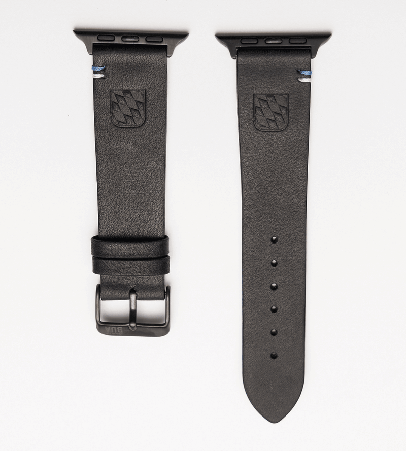 Apple Watch® Lederbandl | Schwarz Wappen