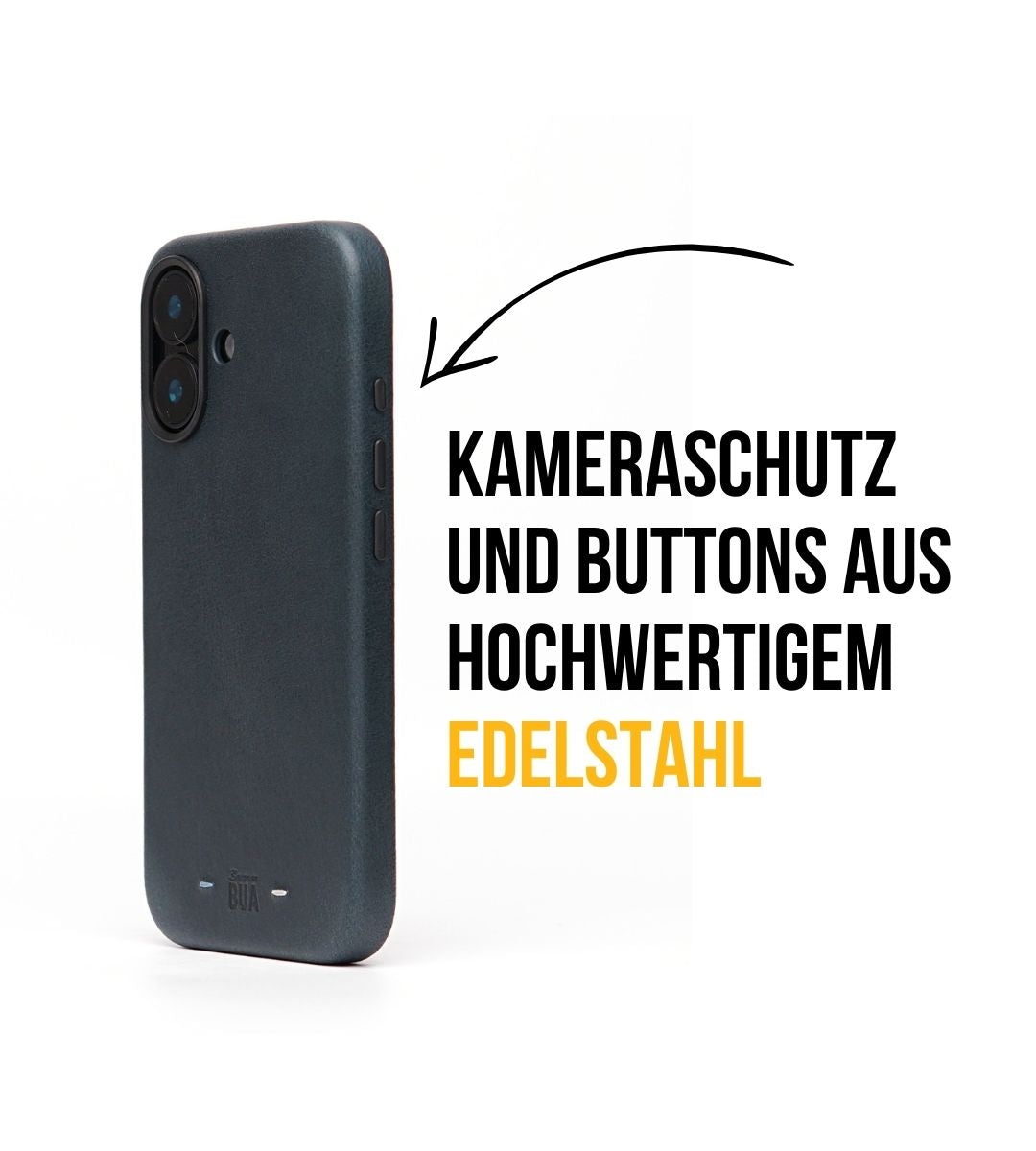 Set Hülle + Wallet | Leder Hülle für dein iPhone + Leder Wallet mit MagSafe Blau