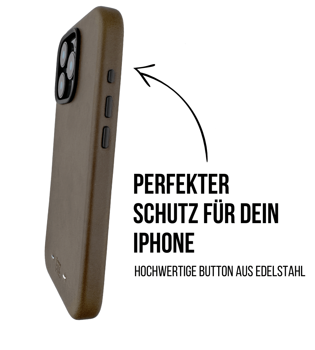 Leder Hülle für iPhone mit MagSafe | Olive