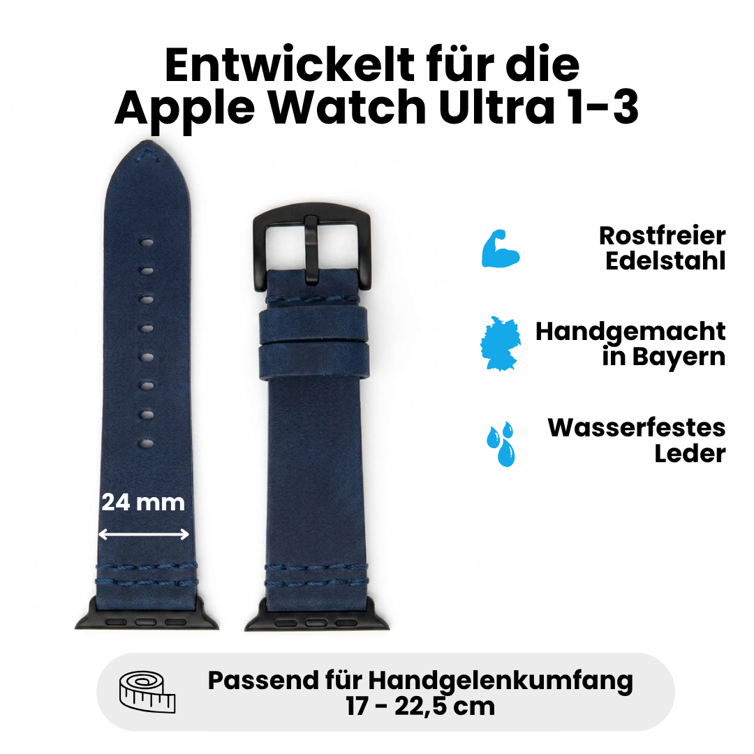 Wasserfestes Lederarmband für Apple Watch Ultra