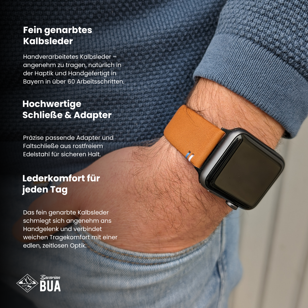 Armband für die Apple Watch aus Kalbleder