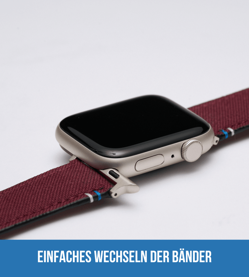 Apple Watch® Ozeanplastikband | Weinrot
