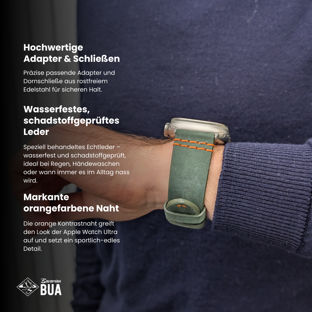 Wasserfestes Lederarmband für Apple Watch Ultra