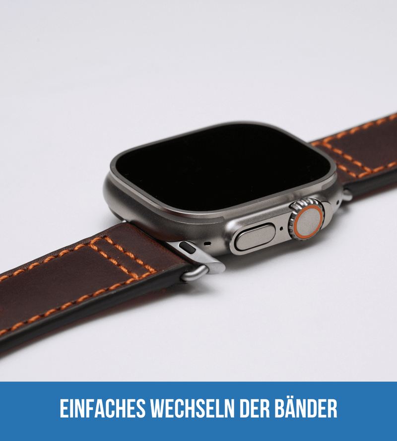 Apple Watch® Ultralederband | Dunkelbraun